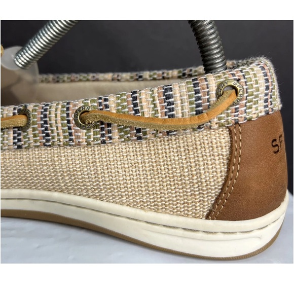 Sperry Topsider Womens Firefish Raffia Boat Shoes STS95284 Sz 9M Tan Like New! - Picture 5 of 12